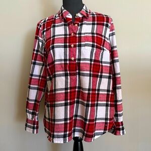 Tommy Hilfiger Plaid Brushed Woven Pullover Tunic Medium